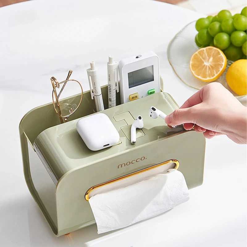 Living Ro Tissue Box Environmentally Friendly Clean Remote Control Desktop Creative Napkin Dresser Bathroom Storage Box Y241218