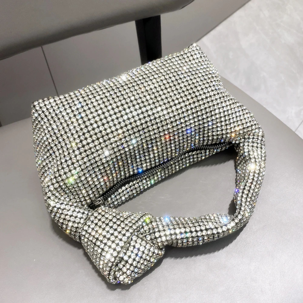 Rhinestones Evening bag silver Crystal Bags for Women Purses and Handbags banquet bag 241218