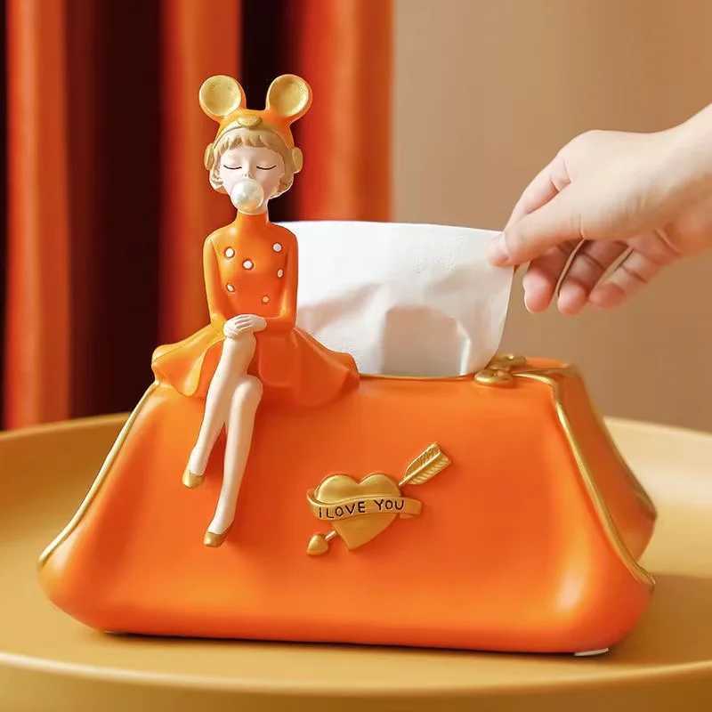 Home>Products>Luxury tissue box>Resin girl napkin holder>Princess dress tissue box Y241218
