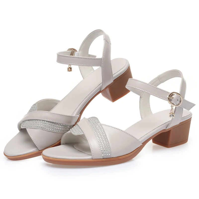 AIYUQI Women Sandals Genuine Leather Summer Wedge Women Shoes Large Size Casual Sandals Ladies