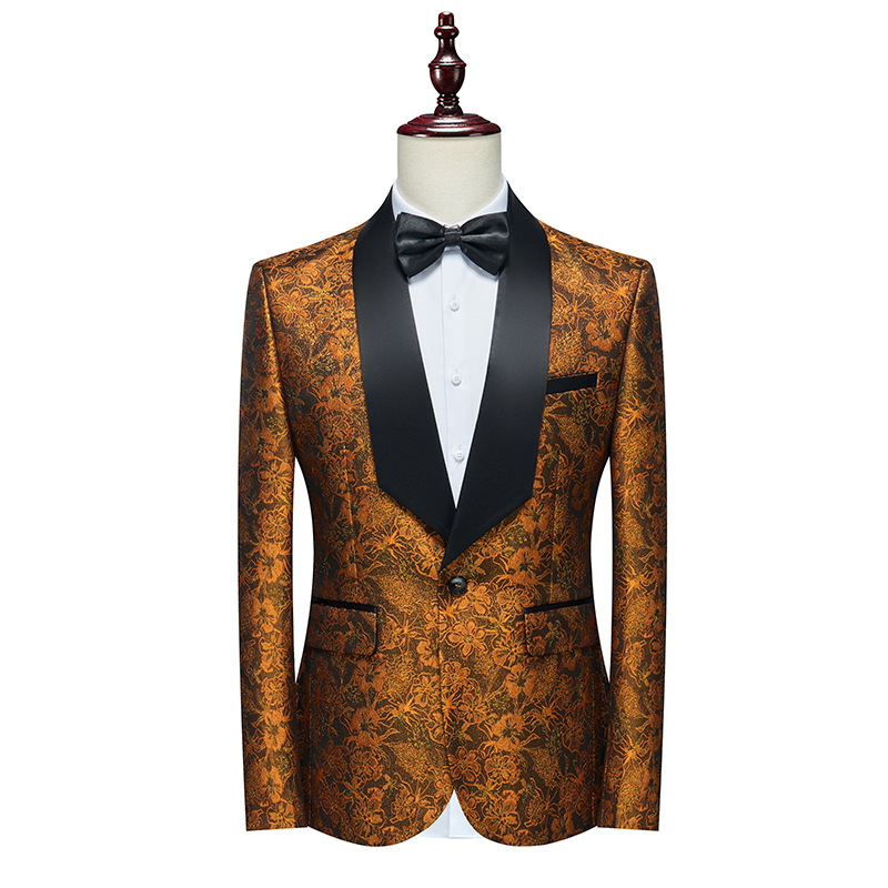 F1218Hot Men's Banquet Evening Dress Groom Best Man Suit Set Host