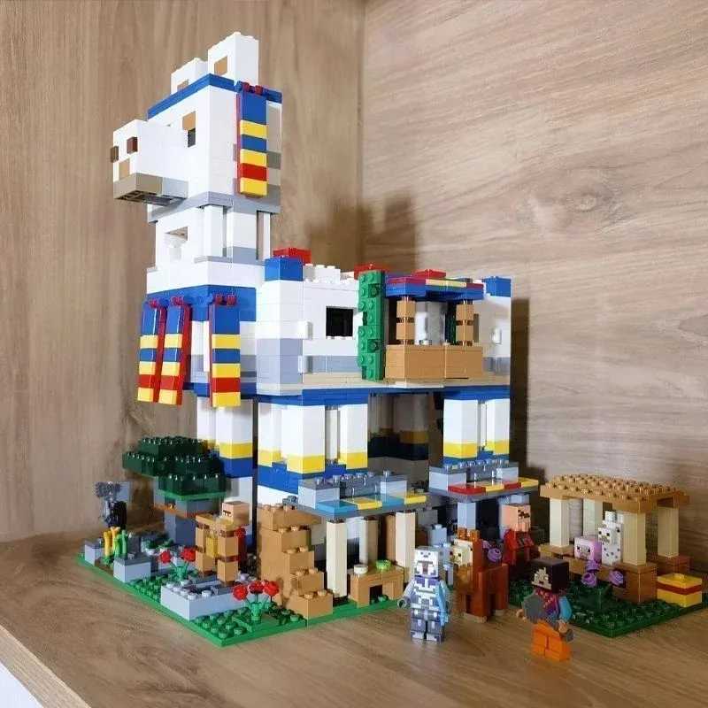 Miniso New Game World 1 1 restoration of alpaca village compatible with 21188 building blocks and 1252PCS childrens gift toys X241218