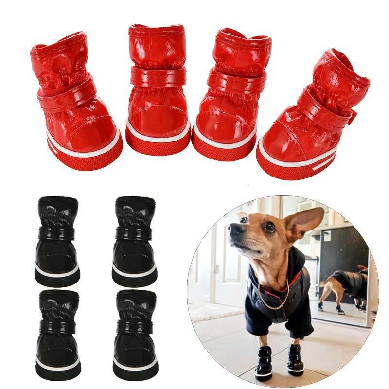 Winter Warm Dog Shoes For Small Dogs Cats Outdoor Non-slip Waterproof Snow Boots Puppy Chihuahua Yorkies Pug Footwear Pet ShoesXJ241218