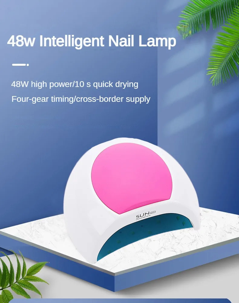 Sun2C UV Nail Lamp 48W Gel Polish Dryer Pedicure Light Manicure Lamp Nail Art Gel Dryer Machine Nail LED Lamp Not Black Handed 241219