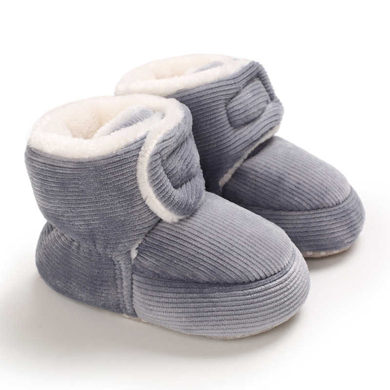 2024 Baby Autumn Winter Boots Baby Girl Boys Winter Warm Shoes Kidsnest Solid Color Fashion Toddler First Walkers Kids Boots Shoes 0-18M