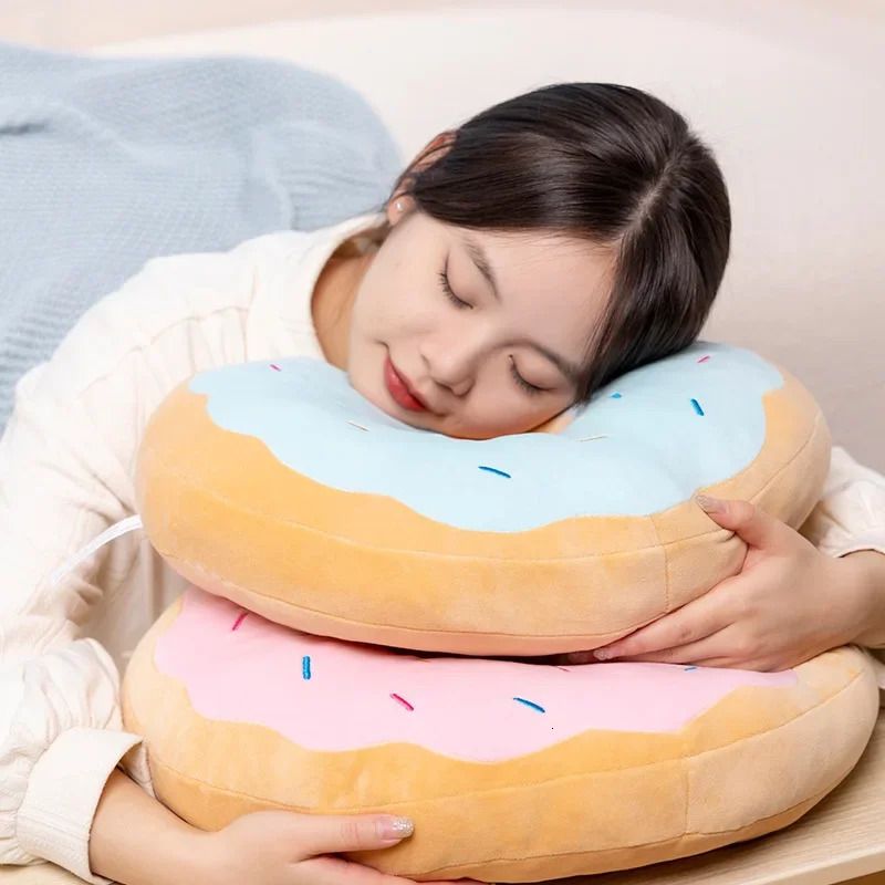 Simulation Donut Pillow Cushion Dessert Shop Gift Girlfriend Home Cushion Childrens Playground Decoration 241219