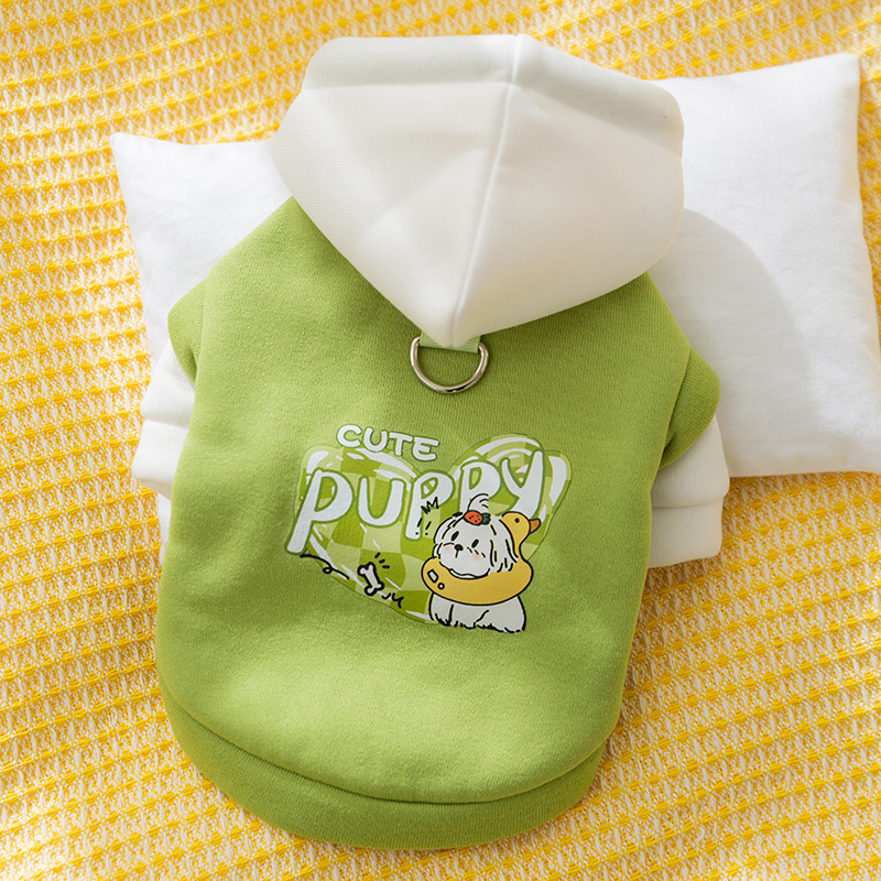 New autumn and winter trendy and cool casual little dog clothes, hoodies, thin designs for cats, small and medium-sized