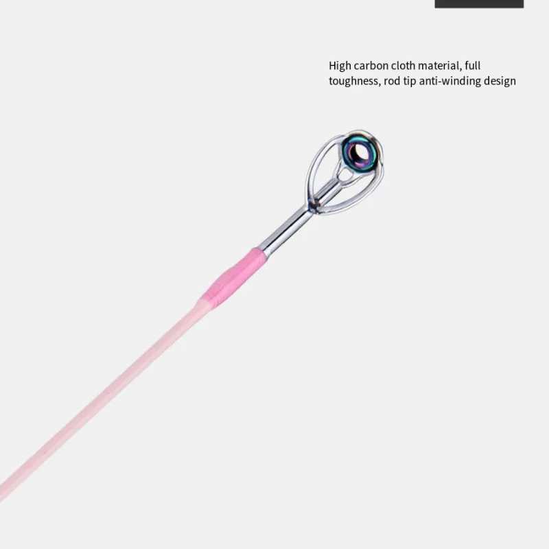 1.68/1.8m Pink Carbon Fishing Rod Macaron Spinning Cane UL Power Fast Action Sea Casting For Carp PoleXJ241219