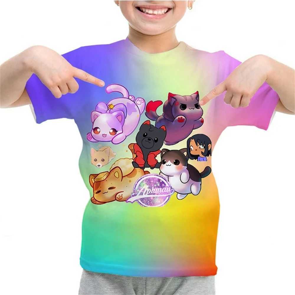 Aphmau 3D Print T Shirt for Kids Girls Tshirts Boys Anime T-shirts Camiseta Toddler Kaii Tee Tops Childrens ClothingXJ241219