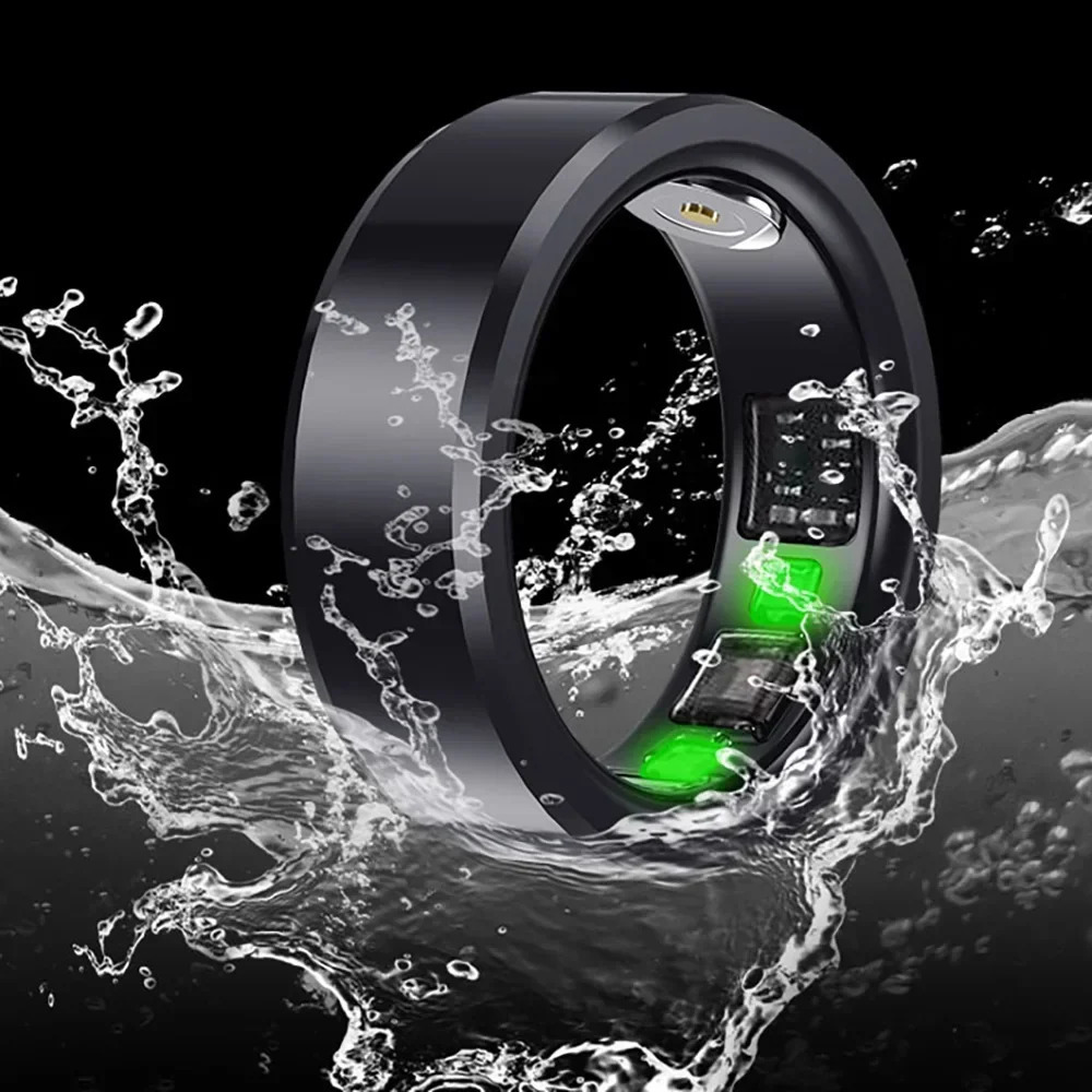 Fashion and Health Smart Ring Heart Rate Blood Oxygen Body Temperature Monitoring Tracker Smart Finger Digital Ring 241211