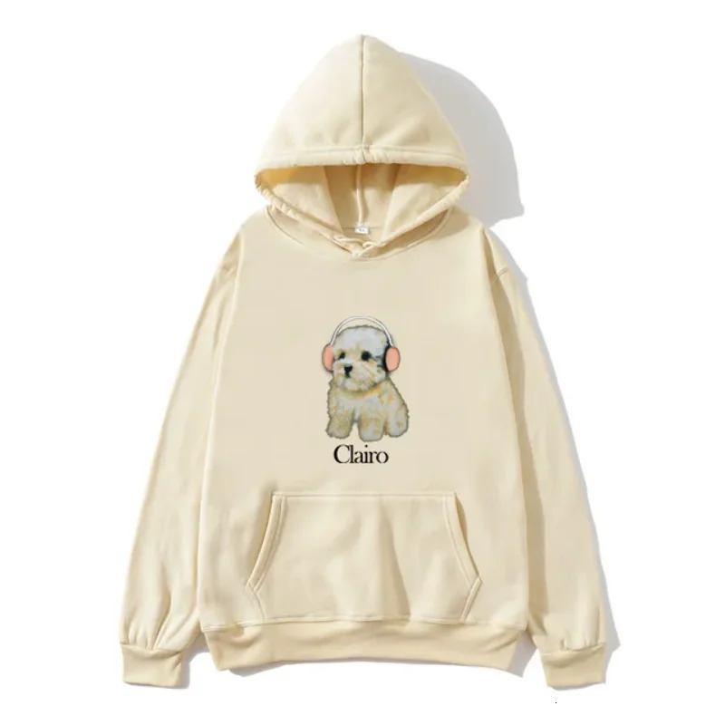 trend Clairo Dog print hoodie the sports shirt men and women fall winter harajuku hooded fun clothes 241218