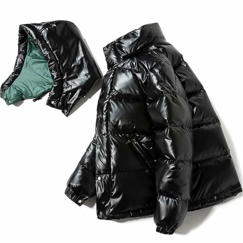 2023 New Fashion Overcoat Mens Thickened Waterproof Winter Coat Blue Glossy 90% White Duck Down Puffer Jacket Men WomenXJ241219