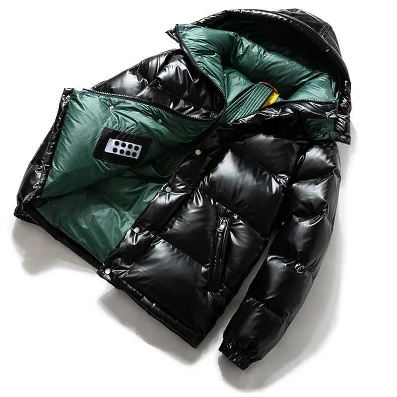 2023 New Fashion Overcoat Mens Thickened Waterproof Winter Coat Blue Glossy 90% White Duck Down Puffer Jacket Men WomenXJ241219