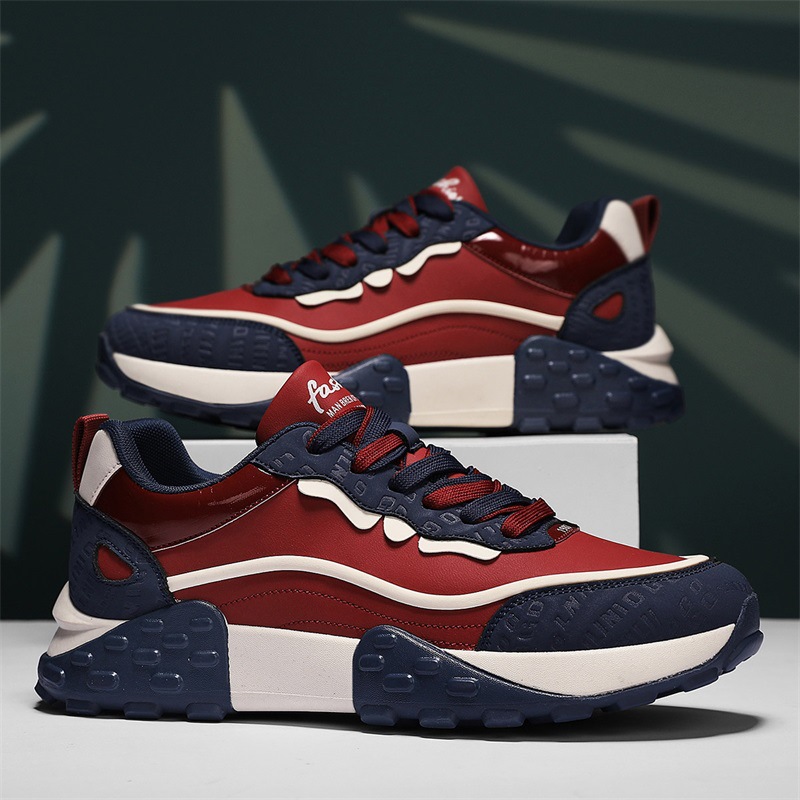 Men Sports Shoes 2025 New Fashion Niche Designer Shoes Thick Sole Breathable Casual Style Running Shoes Training Sneakers Triple Black Red Green Free 