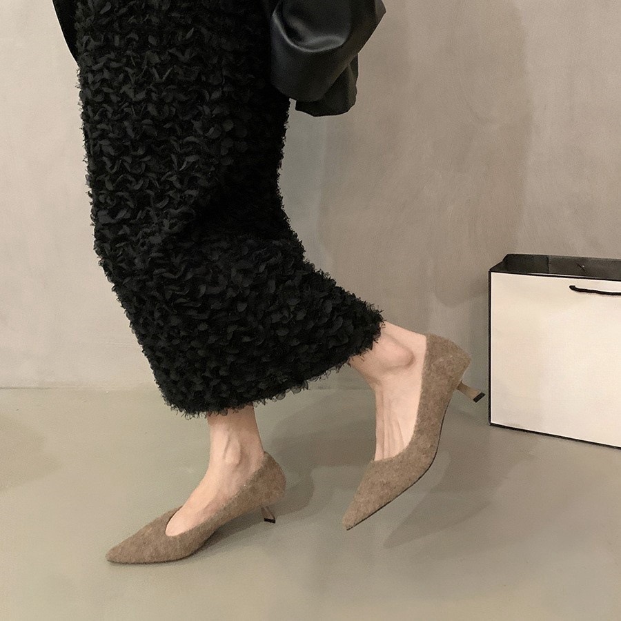 Wedding Shoes High Heels Platform Pumps Woman New Party Dress Stiletto White plush high-heeled shoes