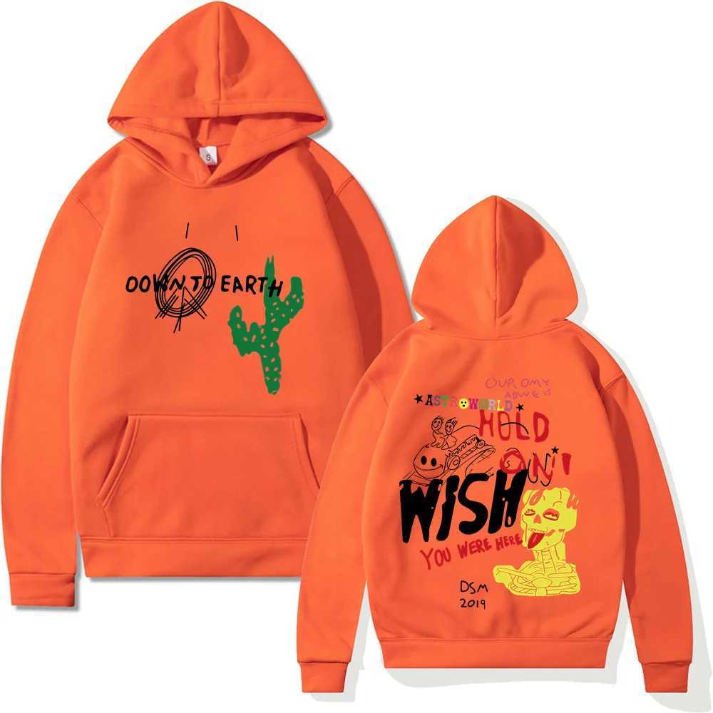 Men's Hoodies Sweatshirts ASTROWORLD Jack Cactus Hip Hop Hoodies Print Hooded Sweatshirt Men Women Casual Pullover Streetwear Tracksuit Q241218