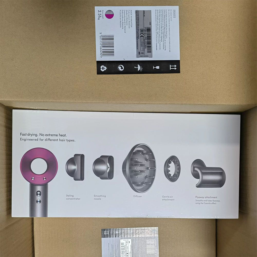 OEM Quality 5 Heads Icon Leafless Hair Dryer HD08 Complete Portable Hair Dryer Filiter EU US UK Plug with Fashion Fanless Hair Curler HD 08 with Gift Package