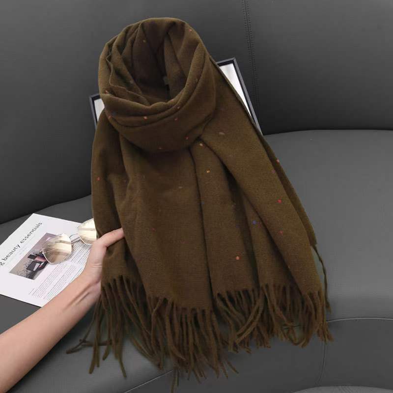 T017 scarf women's autumn and winter new warm thick neck scarf student Korean version all-match shawl