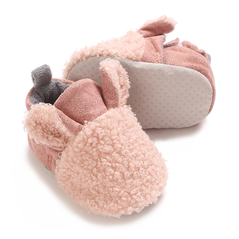 Cute Newborn Baby Shoes With Ear Toddler Baby Crawling Shoes Kidsnest Boys Girls Lamb Slipper Prewalker Trainers Winter Infant Warm Shoes