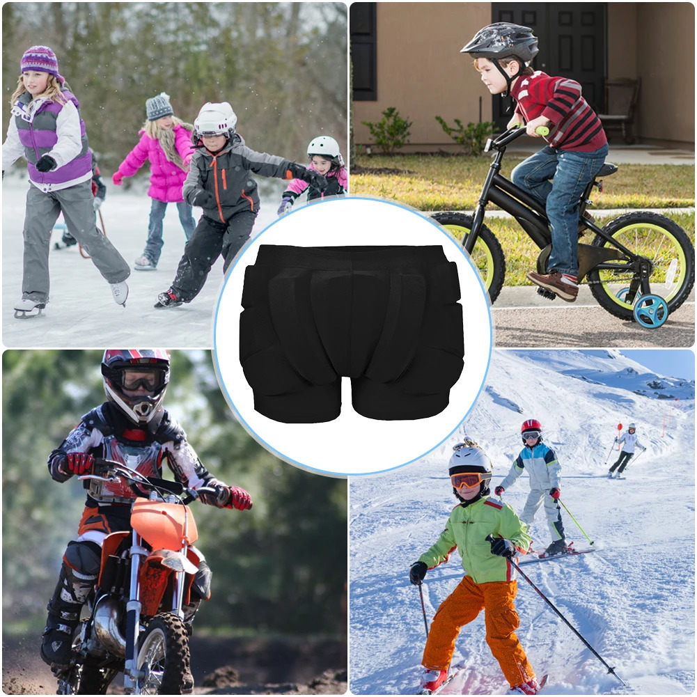 Outdoor Sports Padded Shorts Shock Absorb Kids Tailbone Ski Gear Hip Butt Breathable Sports Pants Cycling Winter Skate Protector 241219