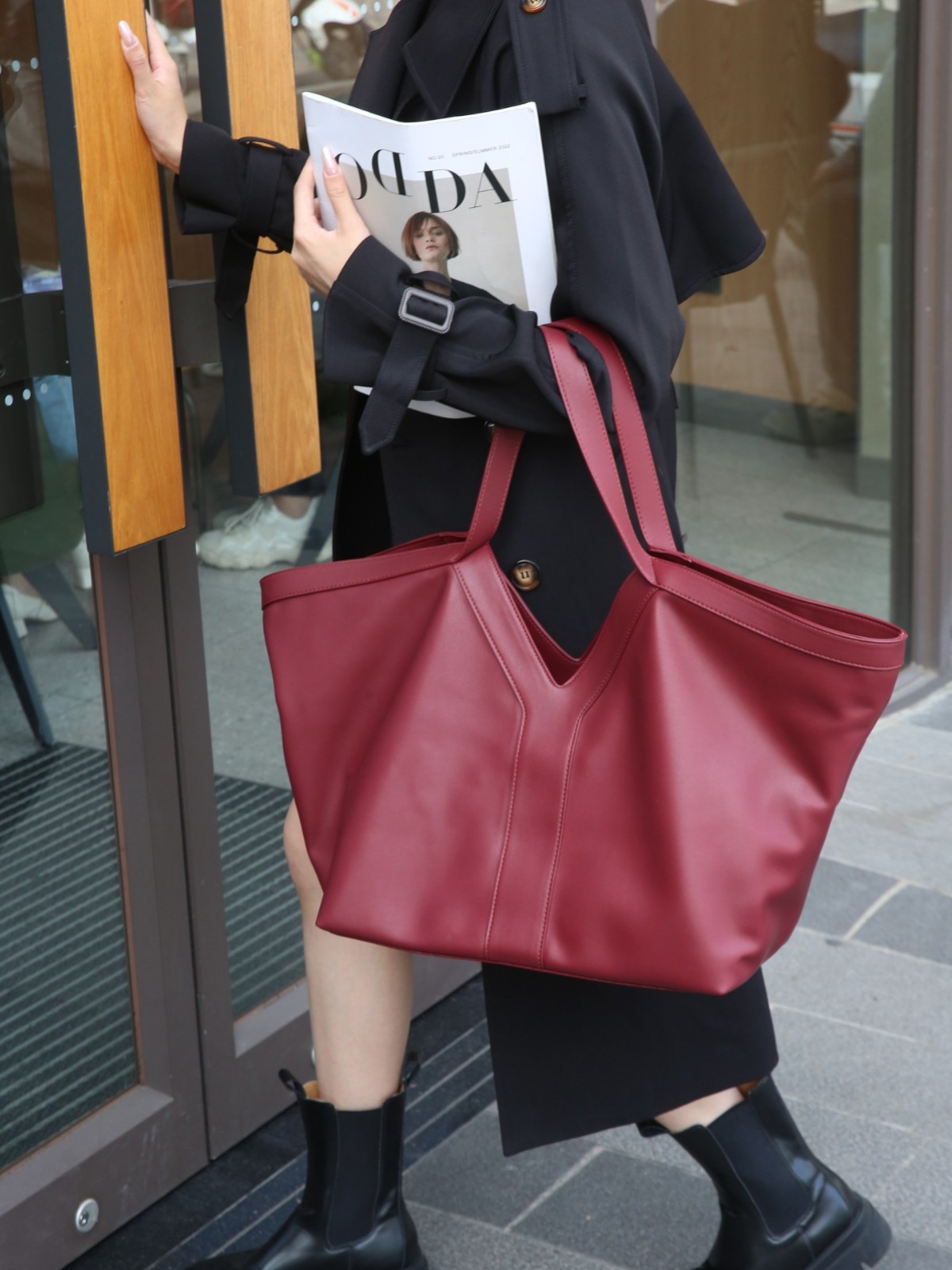 Shoulder Bags High-end Brand Genuine Leather Women's Retro Large Capacity Underarm Y Letter Design Versatile