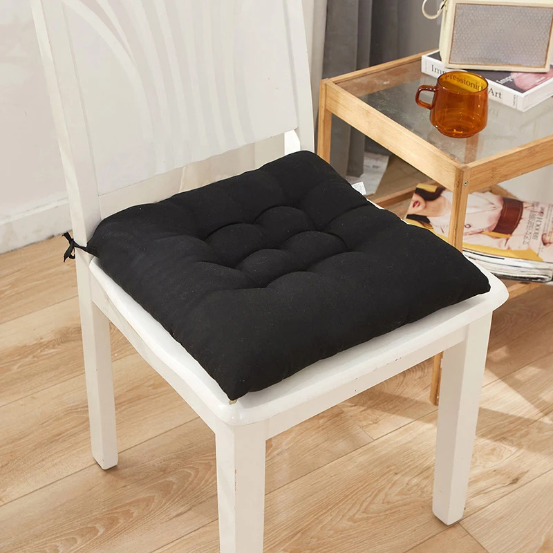 Square Chair Soft Pad Thicker Seat Cushion For Dining Patio Home Office Indoor Outdoor Garden Sofa Buttocks Cushion With Strap 241219