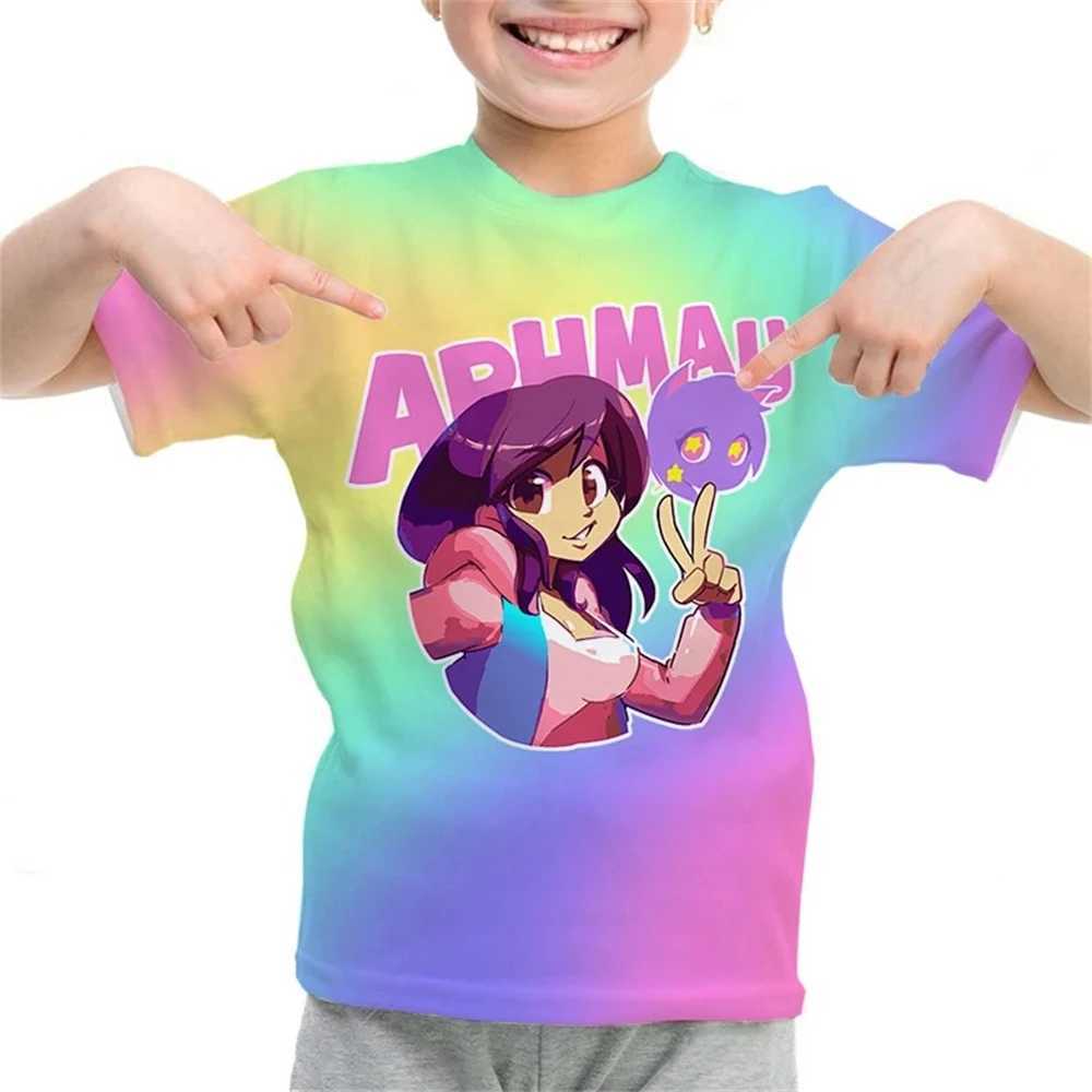 Aphmau 3D Print T Shirt for Kids Girls Tshirts Boys Anime T-shirts Camiseta Toddler Kaii Tee Tops Childrens ClothingXJ241219