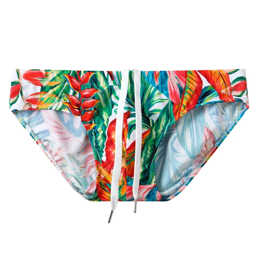 Sexy Mans Swimming Pushup Pad Swim Trunks Low Waist Men Briefs Swimwear Boxers Patchwork Color Sell Summer 241219