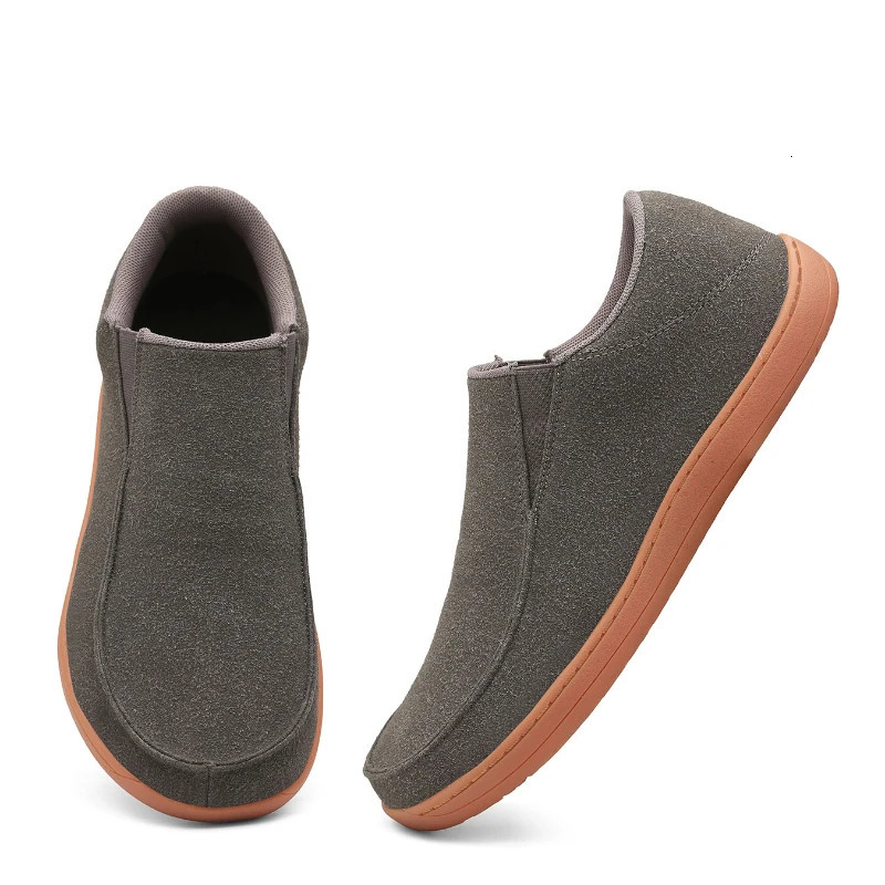 Fujeak Mens Wide Barefoot Shoes Fashionable and Comfortable Loafers Breathable Casual Mens Sports Shoes Anti slip Walking Shoes 241213