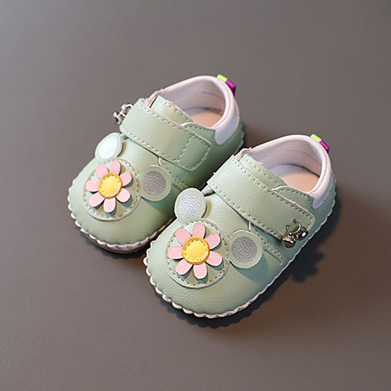 Baby Shoes Toddler 2025 Spring Soft Leather Anti Slip Casual Flats Kidsnest Infant Girls Dress Princess Shoes First Walkers Cute Flower Kids Shoes Siz