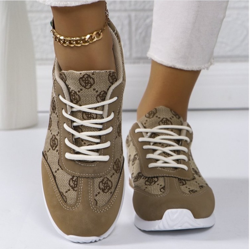 New retro embroidery brand design women's 2025 autumn trend sports shoes designer women's lightweight flat shoes casual shoes