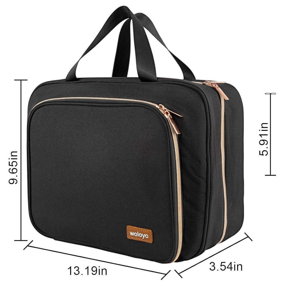 Cosmetic Bag Foldable Toiletry Organizer Hanging Storage Bathroom Makeup Case Travel Dry And Wet Separation Cosmetic Bag