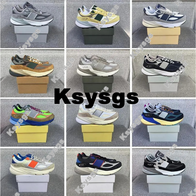 Shoes Running Designer ksy956 Mens Womens 990 V6 990V6 Castlerock Grey Wtaps Moon Mist Baklava Action Bronson Kith Ronnie Fieg Navy Day Teddy Santis Black Green