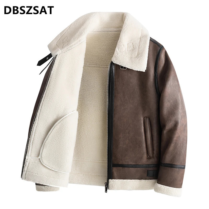 2027 XK Leather Jacket Men Winter Fleece Motorcycle PU Leather Jacket Mens Stand Collar Casual Windbreaker Coat 5XL 241216