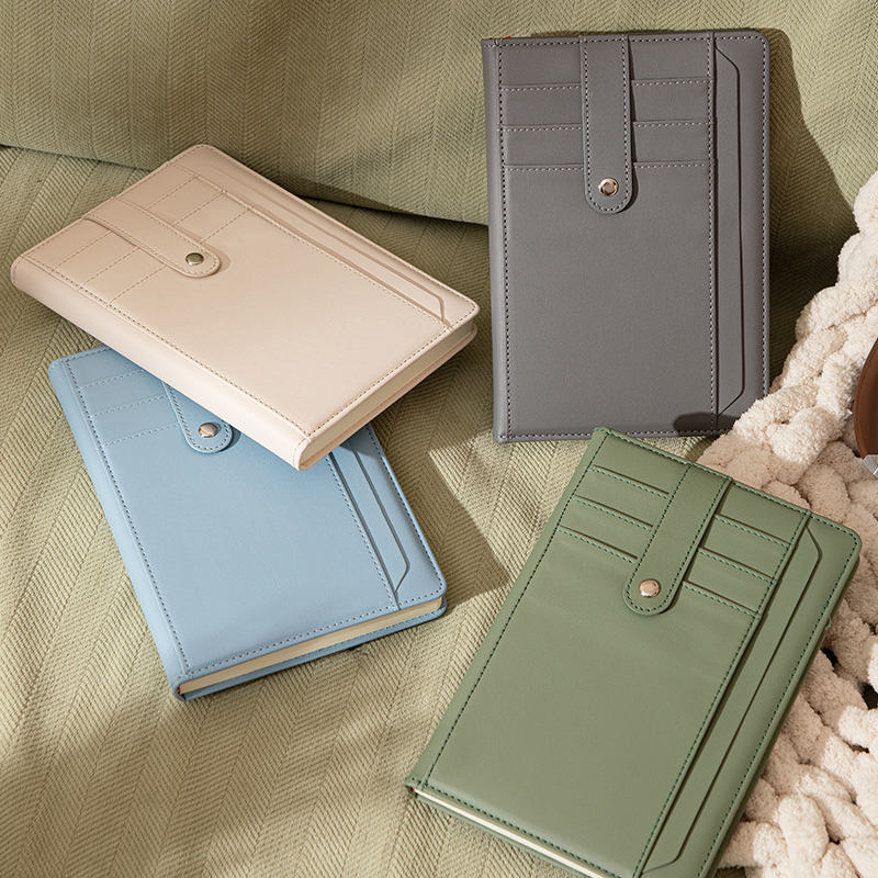 Portable Hardcover Leather Work Journal - Simple Coursework Book with Horizontal Lines for Students & Professionals