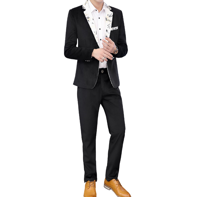 M1219Men's youth Korean slim suit best man groom wedding dress formal British style suit