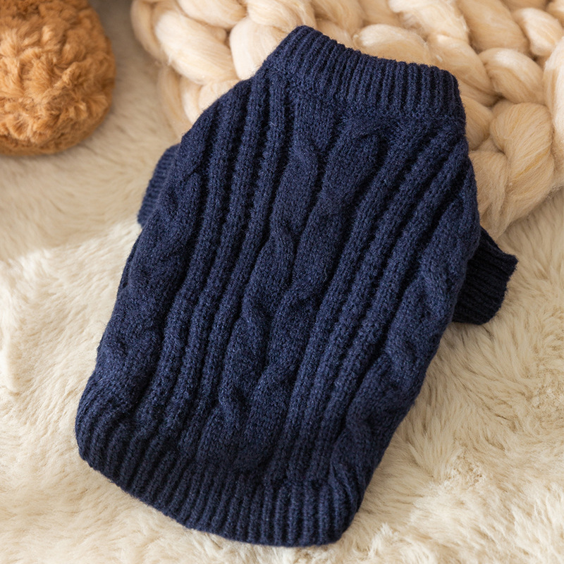 Dog Apparel Pet Autumn/Winter Single Sweater INS Teddy Small Cat Contrast Designer Clothes