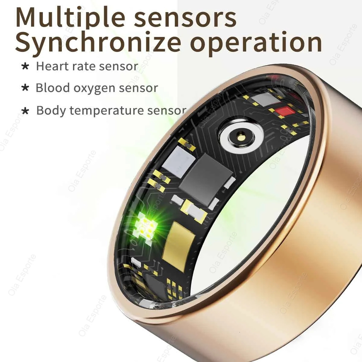 Smart Ring Suitable for Xiaomi Mens 5ATM Waterproof Temperature Health Monitor Heart Rate Sleep Monitor Sports Tracker Smart 241211