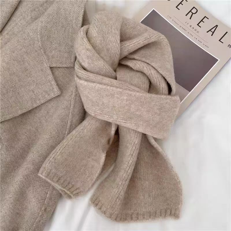 T020 scarf women's winter new all-match girls couple beige soft and high-end neck scarf