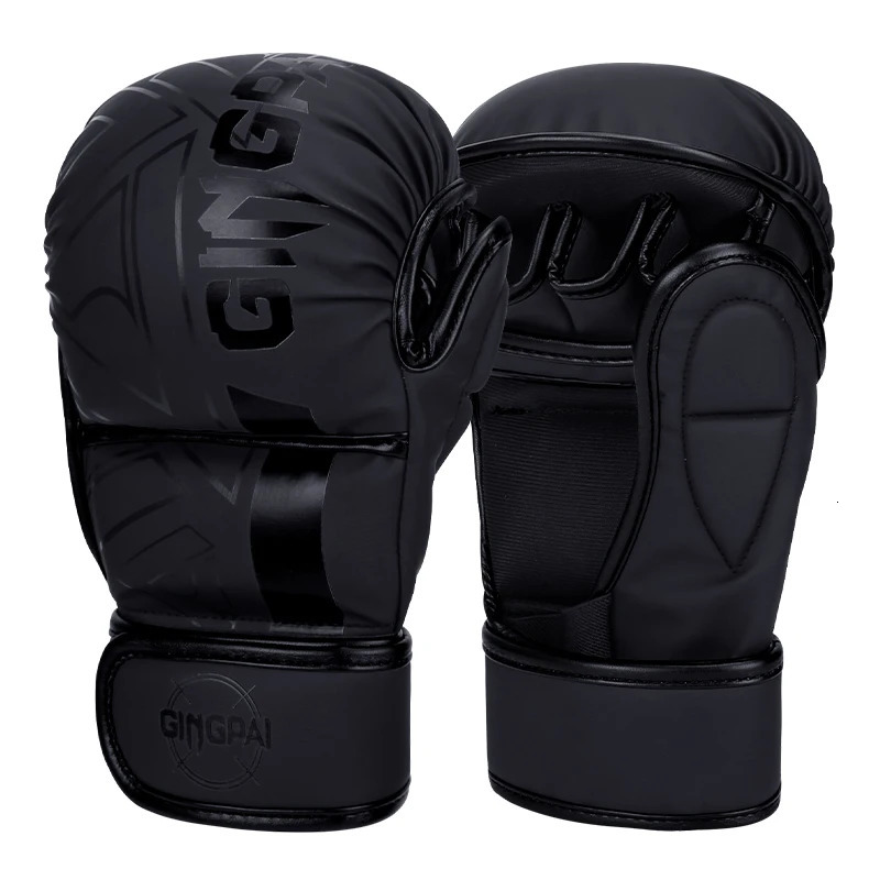 Professional MMA Boxing Gloves Half Finger Sandbag Karate Muay Thai Training PU Adult Kids Thickened Equipment 241218