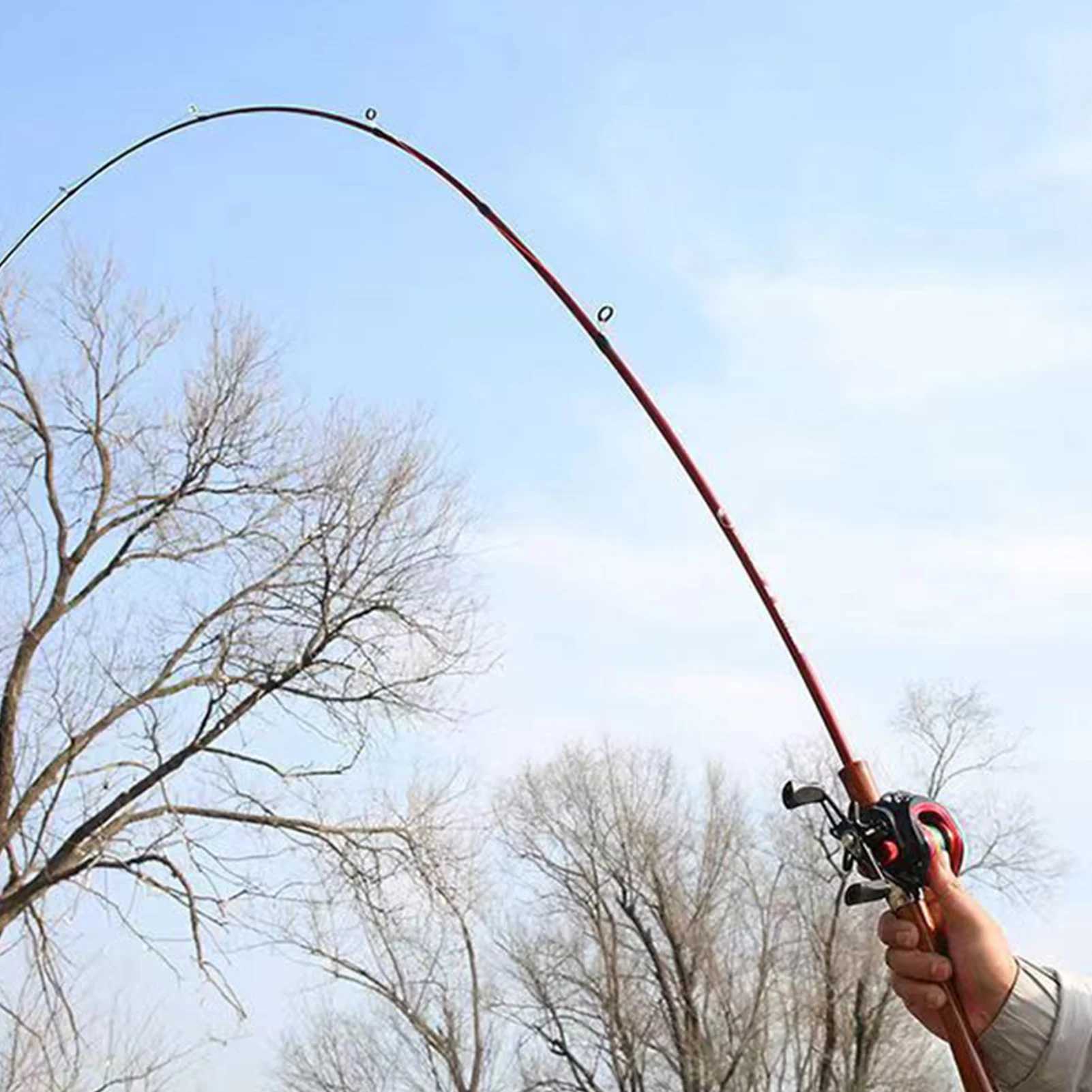 Fiberglass Fishing Rods Lightweight Fishing Equipment Sea Pole Sea Fishing Tool Deep Sea Fishing Rods Fishing Gear 1.8m PR SaleXJ241219