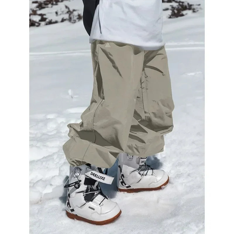 Mens Womens Single Board Waterproof Loose Fit Wear Resistant Professional Double Board Ski Pants Snowboard Pants Men 241219