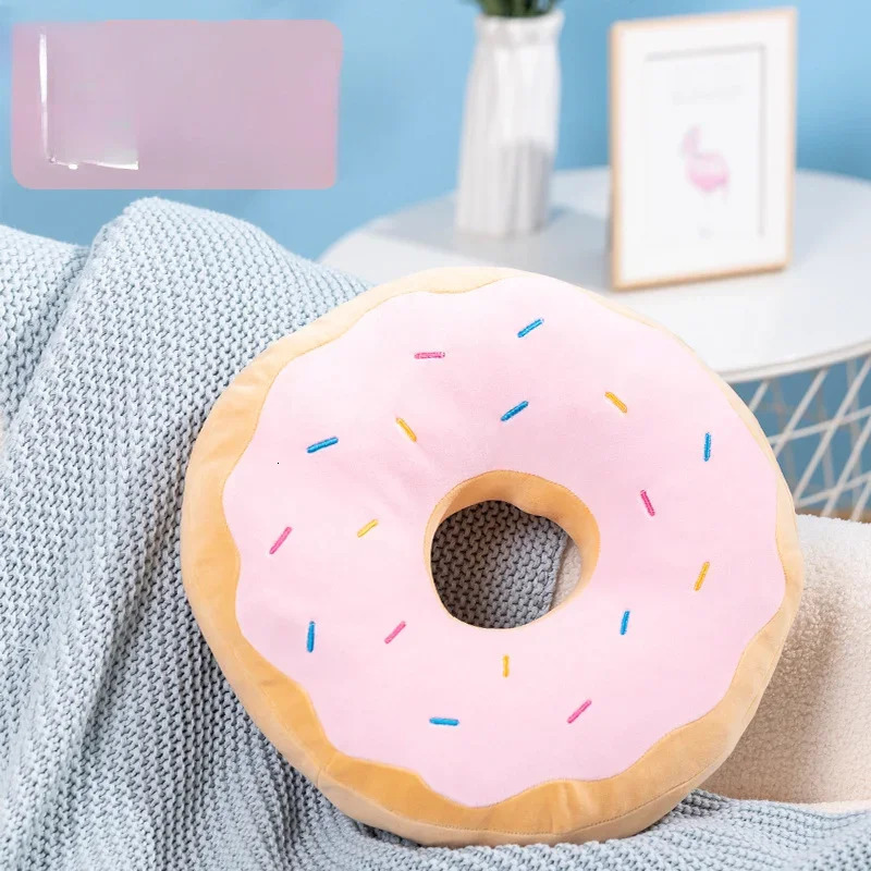 Simulation Donut Pillow Cushion Dessert Shop Gift Girlfriend Home Cushion Childrens Playground Decoration 241219