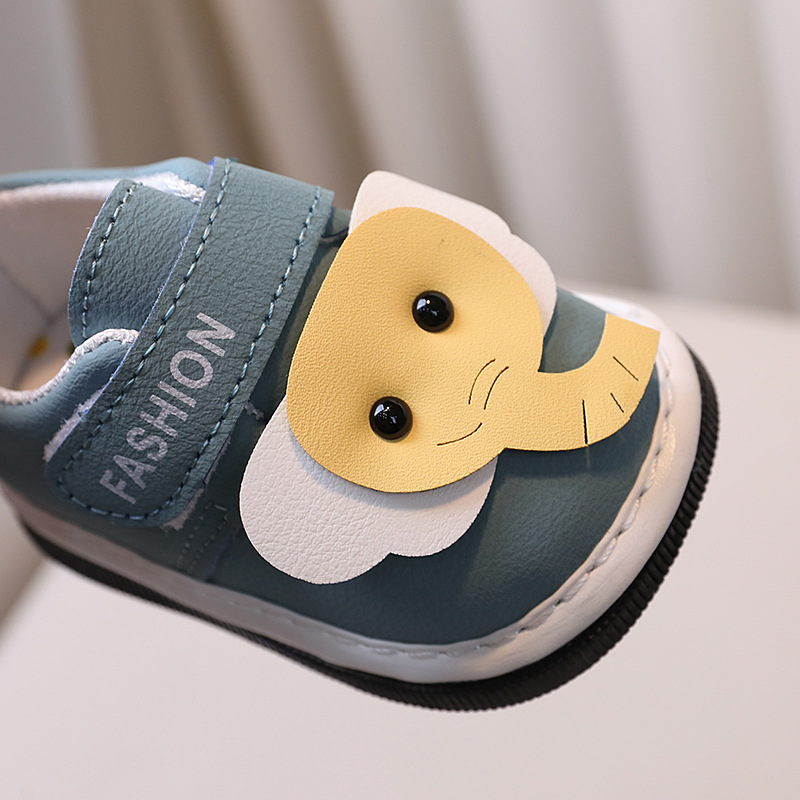 Newborn Baby Squeaky Girls Boys Shoes Soft Non-slip Infant Toddler Leather First Walkers Autumn Spring Kids Cartoon Kidsnest Sneakers Sizes US1C-US5C