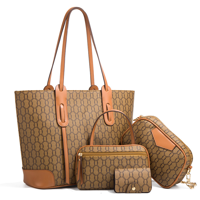 2025S designer new handbag fashion tote trendy shoulder diagonal cross large capacity four piece set mother and woman bag