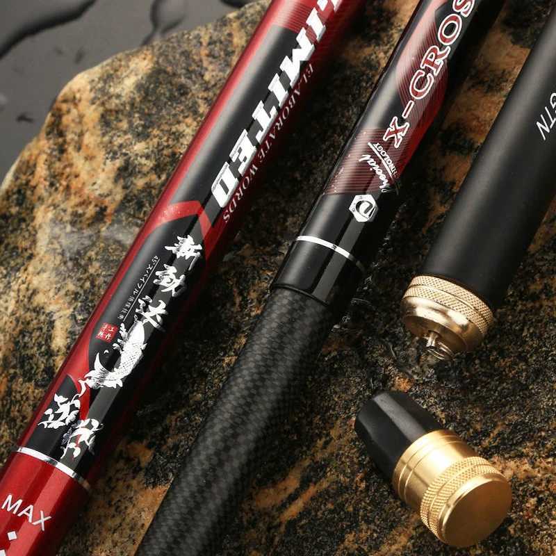 ultra-light carbon stream rod 4.5/6.3/7.2/8/9/10M 4H 28T hand rod crucian carp pole long fishing cane travel feeder fly fishingXJ241219 - view 7