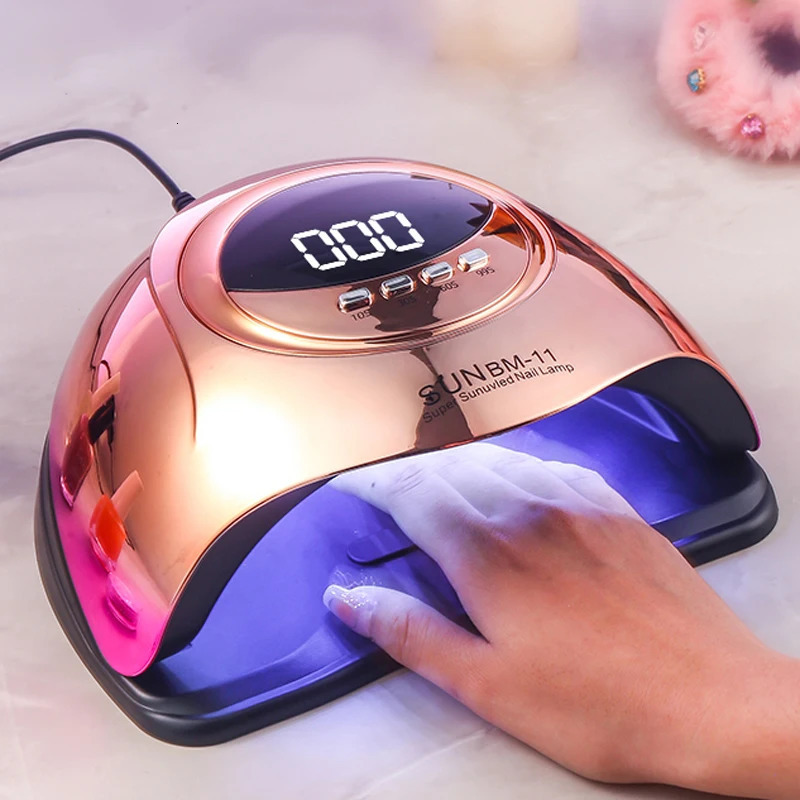 280W 66 LEDs UV LED Nail Lamp for Professional Nails Gel Polish Fast Curing Electroplated Drying Light Lamps 4 Timer Setting 241219