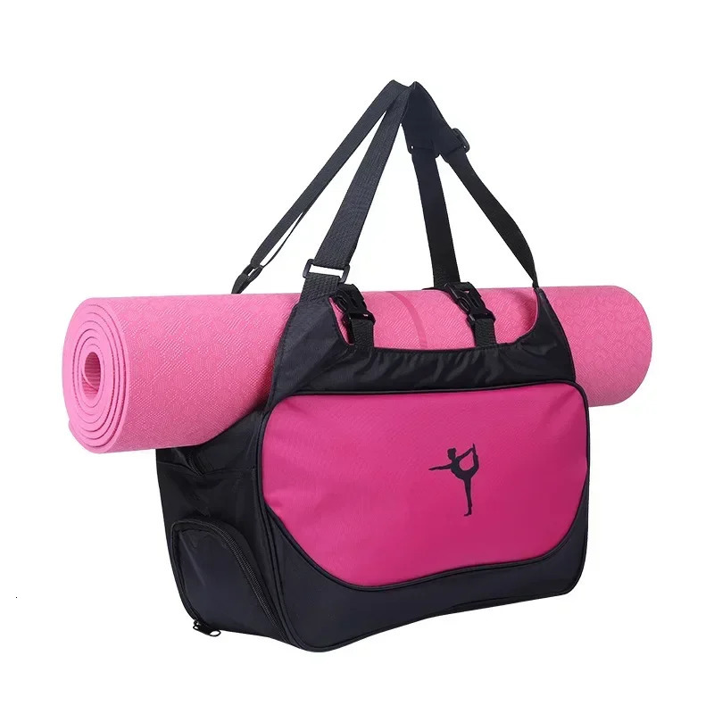 Gym Yoga Mat Handbag Fashion Color Matching Large-capacity Travel Bag Adjustable Shoulder Strap Outdoor Sports Crossbody Bag 241219