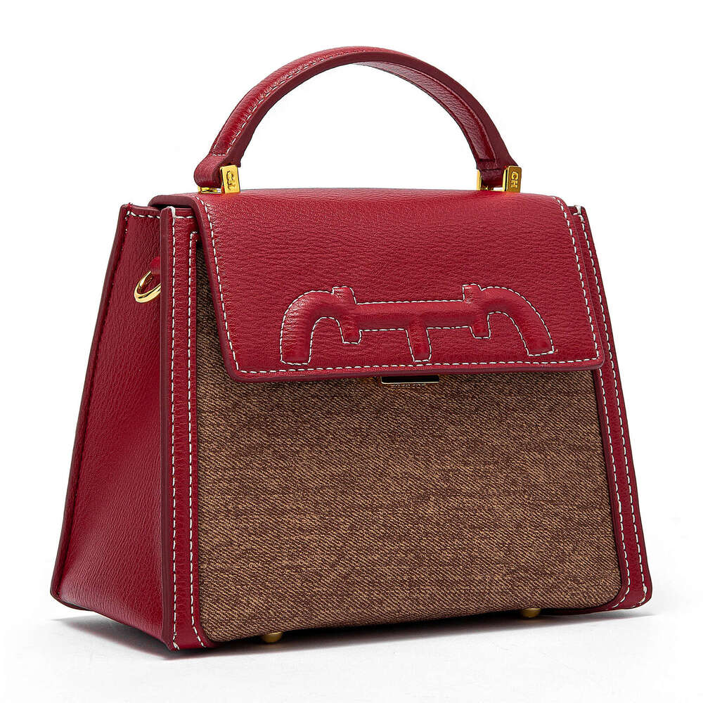 Bags Crossbody Autumn/Winter Restoration Splicing Flip Small Square Bag Women's Handbag
