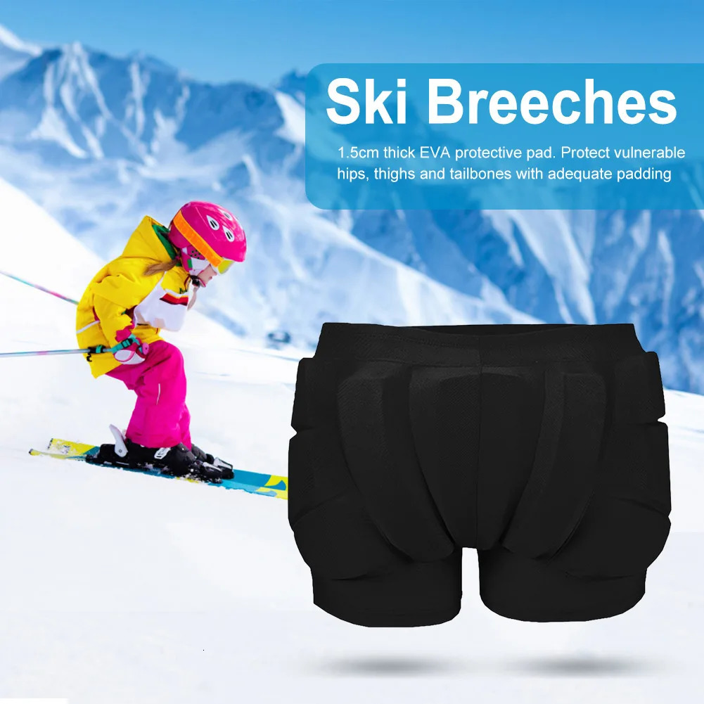Outdoor Sports Padded Shorts Shock Absorb Kids Tailbone Ski Gear Hip Butt Breathable Sports Pants Cycling Winter Skate Protector 241219
